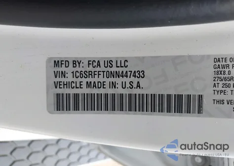 2022 Ram 1500 Lone Star 4X4 5'7 Box from USA, damaged, VIN 1C6SRFFT0NN447433